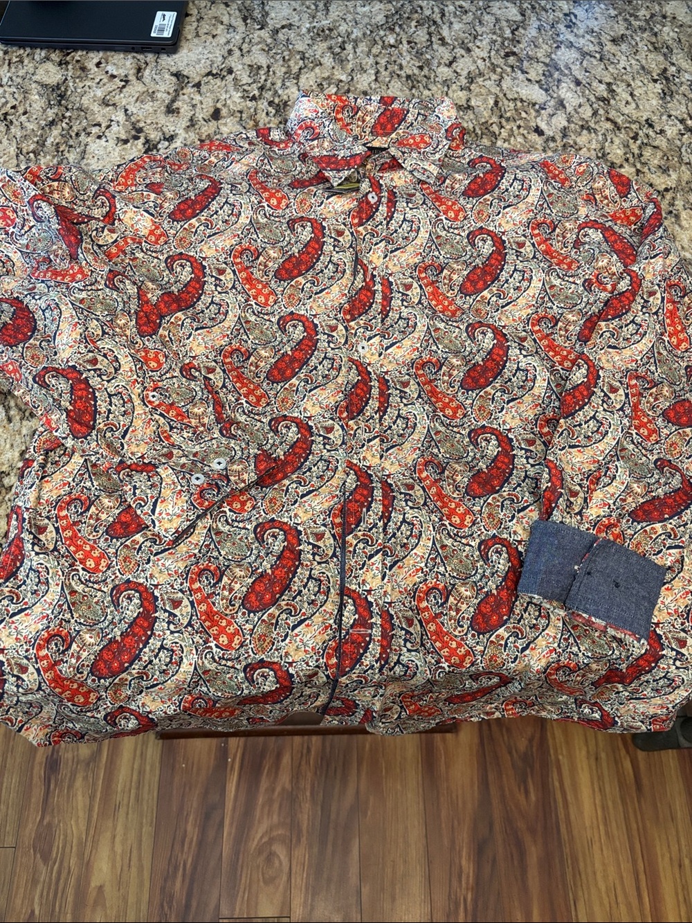 Daniel Cremieux Paisley Button-Down Shirt in Red and Cream
